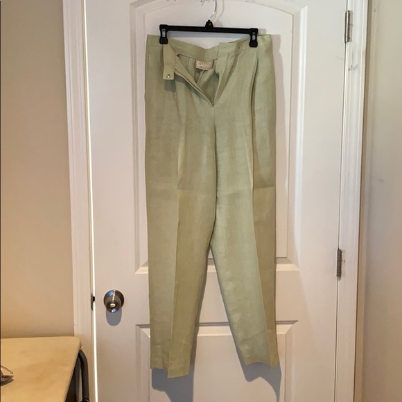 Express Pure Linen Pant Suit Set - Celery Green - Picture 9 of 12